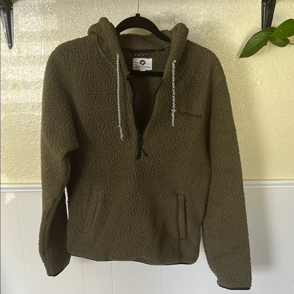 Olive Green Fayettechill Fleece Hoodie